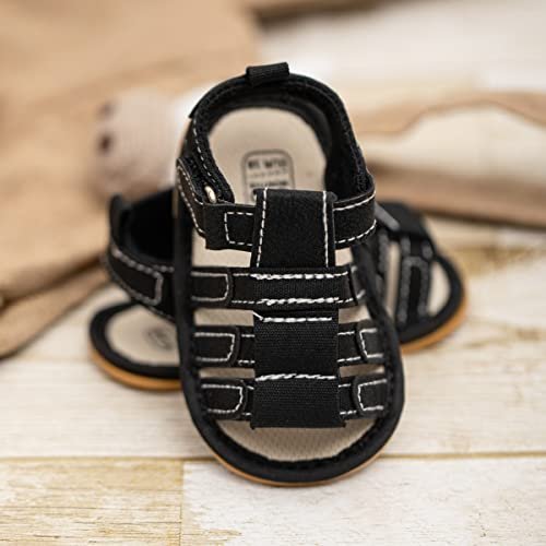 Infant Boys Girls Sandals Breathable Premium Baby Summer Outdoor Casual Beach Shoes Lightweight Toddler Flower Bowknot Anti Slip Rubber Sole Newborn Prewalker First Crib Shoes