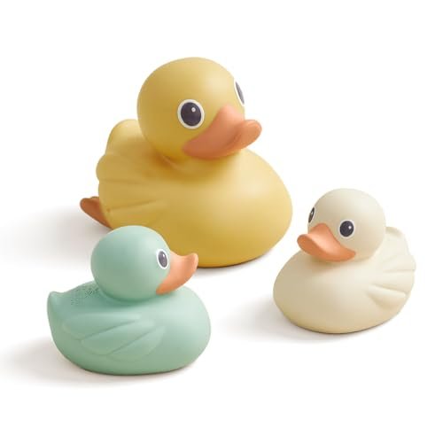 Itzy Ritzy Ducky Family - Set of 3 Duck Floating Bath Toys with Watertight Design (Duck)