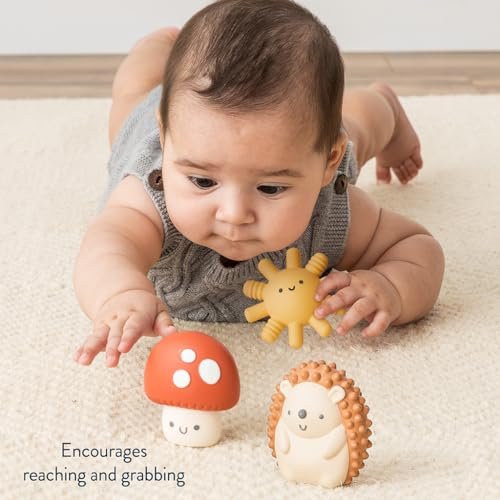 Itzy Ritzy Sensory Blocks Set - Baby Building Blocks 10-Piece Set - Features Soft & Textured Characters - Sensory Toy for Babies & Toddlers Aged 0 Months and Up