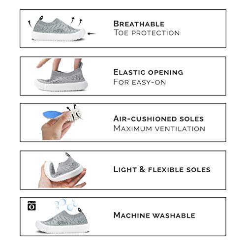 JAN & JUL Machine Washable Knit Shoes | Breathable Light-Weight Sneakers (Baby/Toddler/Little Kid)