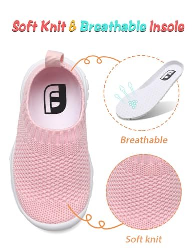 JOINFREE Toddler Boys Girls Sneaker Slip On Shoes Kids Lightweight Breathable Walking Shoes