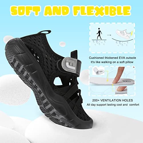 JOINFREE Toddler Boys Girls Water Shoes Breathable Qucik Dry Sport Beach Sandals Lightweight Barefoot Flexible