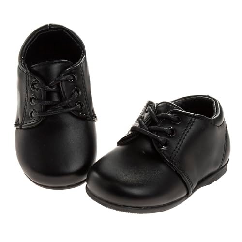 Josmo Baby Boys’ Dress Shoes – Casual Leatherette Derby Walking Shoes (Infant/Toddler)