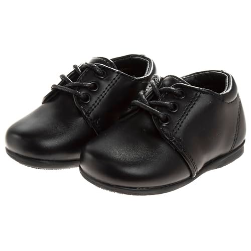 Josmo Baby Boys’ Dress Shoes – Casual Leatherette Derby Walking Shoes (Infant/Toddler)