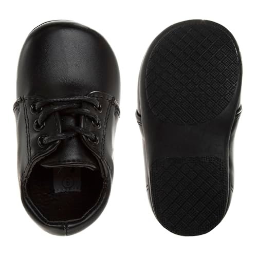 Josmo Baby Boys’ Dress Shoes – Casual Leatherette Derby Walking Shoes (Infant/Toddler)