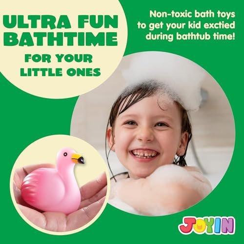 JOYIN 12 PCS Light Up Bath Toys, Toddler Flashing Colourful LED Bathtub Mermaid Toy, Baby Bathtime Floating Rubber Shower Gifts for Infant Kids Boy Girl Valentines Easter Gifts Swimming Pool Party