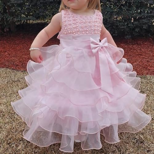 Jup'Elle Baby Girl Dresses Ruffle Lace Pageant Party Wedding Flower Girl Dress