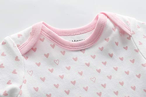 Kiddiezoom Baby Bodysuit Newborn Short Sleeve baby One-Piece Cotton 5-Pack baby clothes