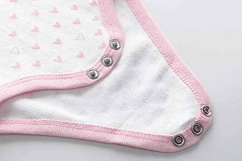 Kiddiezoom Baby Bodysuit Newborn Short Sleeve baby One-Piece Cotton 5-Pack baby clothes