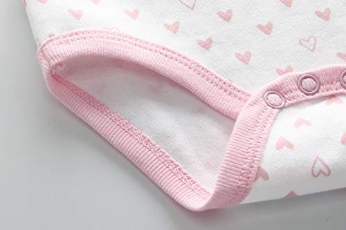 Kiddiezoom Baby Bodysuit Newborn Short Sleeve baby One-Piece Cotton 5-Pack baby clothes