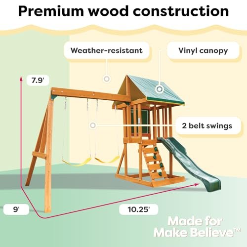 KidKraft Appleton Wooden Swing Set, (Amazon Exclusive)
