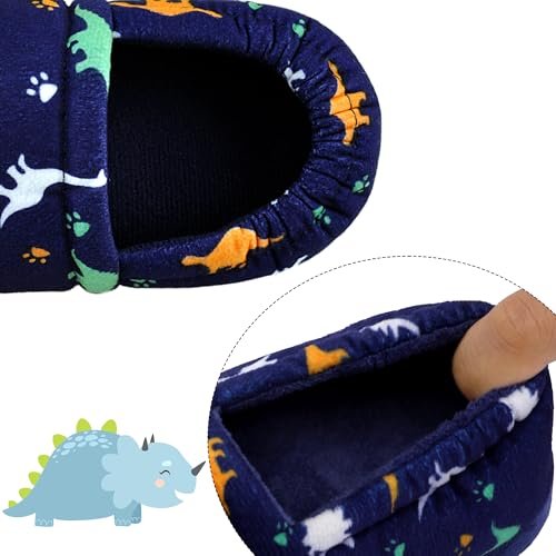Kids Slippers Boys House shoes Anti Skid Bedroom Dinosaur