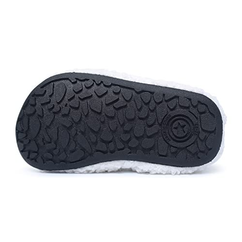 Kids Slippers Toddler Smile Face House Slippers Indoor Home Non-Slip Rubber Sole Shoes Warm Cozy Socks