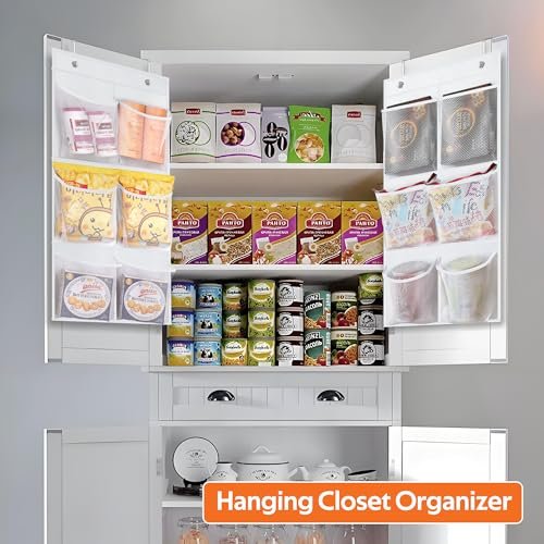 KIMBORA 2 Packs Narrow Over the Door/Wall Shoe Organizer Cruise, Small Hanging Shoe Rack for Closet with Clear Mesh Pocket for Bathroom, RV, Pantry, Camping (White)