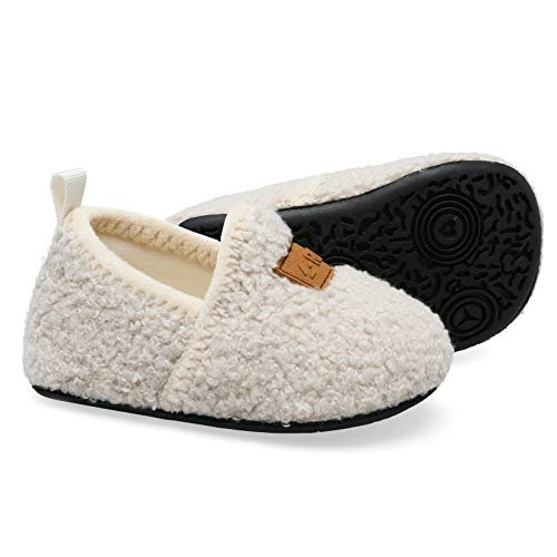 L-RUN Toddler Boys Girls House Slippers Indoor Home Shoes Warm Slipper Socks for Kids Baby Soft Winter Warm Walking Shoes