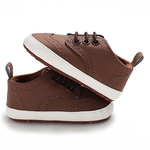 LAFEGEN Baby Boys Girls Classic PU Leather Loafers Soft Sole Oxford Dress Shoes First Walking Flat Moccasins Casual Sneaker