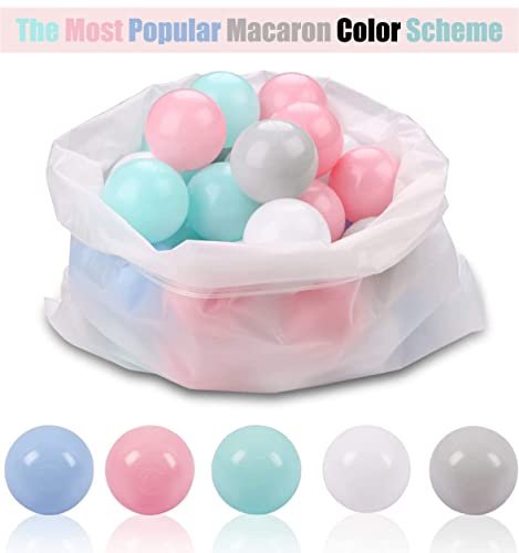 LANGXUN 50pcs 100pcs 200pcs Soft Plastic Ball Pit Balls for Kids, Gift for Baby Toddler Birthday Christmas, Ball Pit Play Tent, Baby Pool Water Toys, Kiddie Pool, Party Decoration