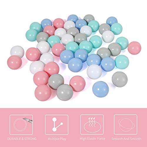 LANGXUN 50pcs 100pcs 200pcs Soft Plastic Ball Pit Balls for Kids, Gift for Baby Toddler Birthday Christmas, Ball Pit Play Tent, Baby Pool Water Toys, Kiddie Pool, Party Decoration