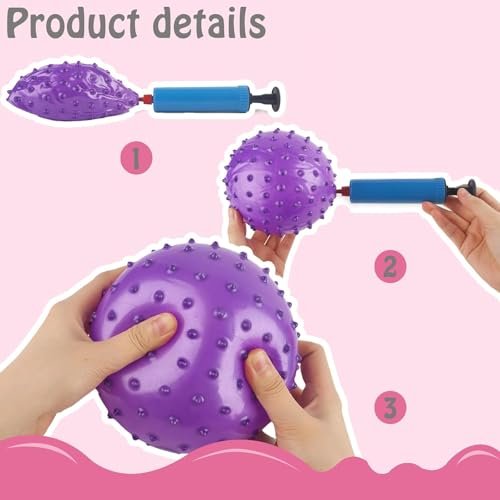 LOVEINUSA 6PCS Bounce Balls, 6inch Sensory Balls with Pump for Babies Toddlers