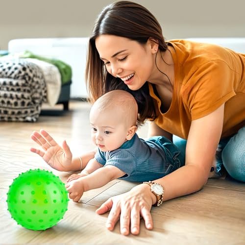 LOVEINUSA 6PCS Bounce Balls, 6inch Sensory Balls with Pump for Babies Toddlers