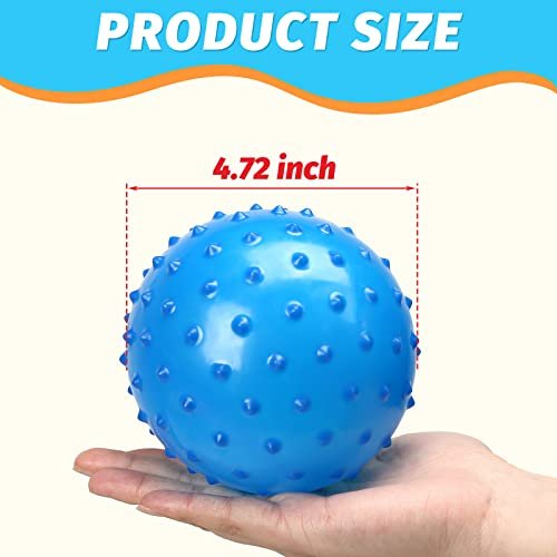 LOVEINUSA Bounce Ball, 12 Pack Sensory Massage Balls with Air Pump, for Stress Relief, Adult Sensory Toys & Kids Party Favors
