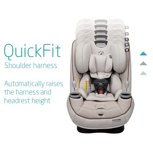 Maxi-Cosi Pria Max All-in-One Convertible Car Seat, Rear Facing Car Seat (4-40 lbs), Forward Facing Car Seat (22-65 lbs), High Back Booster Seat (40-100 lbs), Pure COSI, Desert Wonder