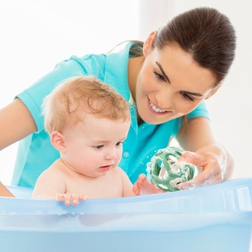 MCGMITT Sensory Balls for Baby, Easy Grasp Food Grade Stretchy Silicone Baby Teether Ball for 0-6 6-12 Months, BPA-Free Montessori Chew Toy, Newborn Infant Learning Developmental Toys Gift