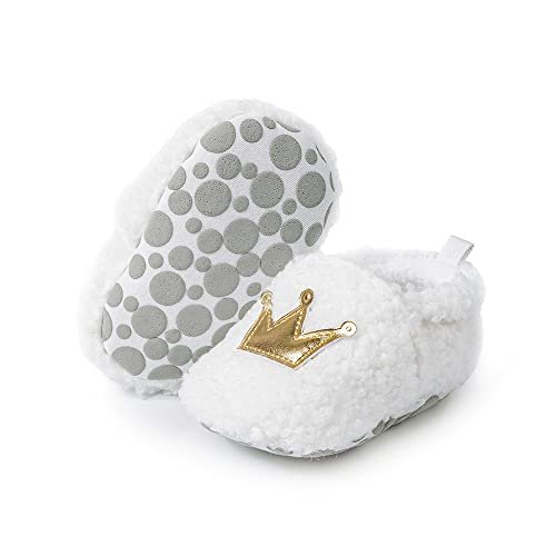 Meckior Save Beautiful Cute Cartoon Infant Unisex Baby Warm Cotton Anti-Slip Soft Sole First Walkers Shoes