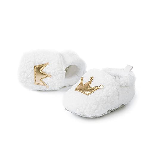 Meckior Save Beautiful Cute Cartoon Infant Unisex Baby Warm Cotton Anti-Slip Soft Sole First Walkers Shoes