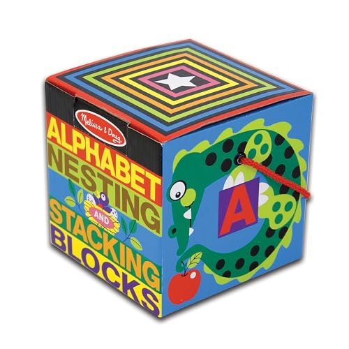 Melissa & Doug Deluxe 10-Piece Alphabet Nesting and Stacking Blocks - FSC Certified