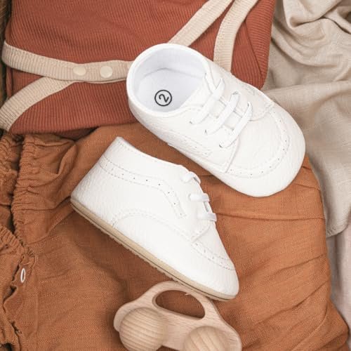 Miamooi Infant Baby Boys Girls Loafers Classic PU Leather Wedding Dress Shoes Toddler Brogue Formal Flat Lazy Crib Oxford First Walking Christening Shoe