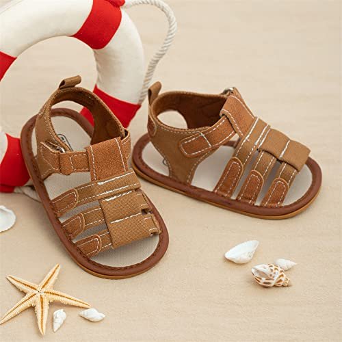 Miamooi Infant Baby Boys Girls Summer Beach Sandals Non Slip Soft Rubber Sole Toddler Outdoor Closed-Toe First Walker Shoes