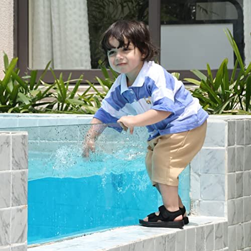 MK MATT KEELY Unisex Kids Summer Slide Sandals Baby Comfort Anti-Slip Open Toe Adjustable Walking Beach Shower Shoes for Boys Girls