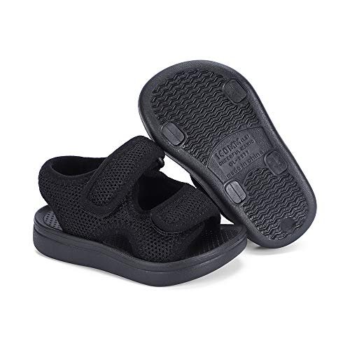 MK MATT KEELY Unisex Kids Summer Slide Sandals Baby Comfort Anti-Slip Open Toe Adjustable Walking Beach Shower Shoes for Boys Girls