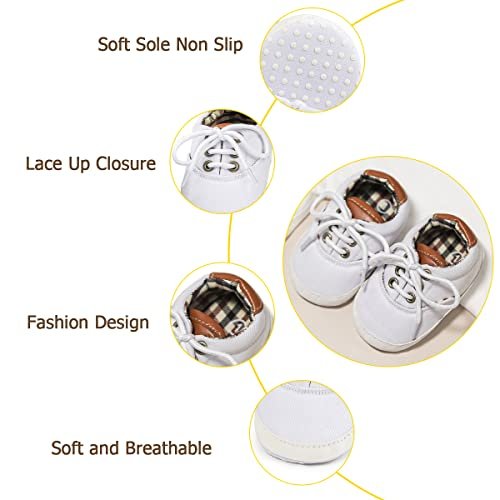 Morbido Infant Baby Boys Girls Canvas Sneaker Toddler Slip On Anti Skid Newborn First Walkers Candy Shoes for 0-18 Months