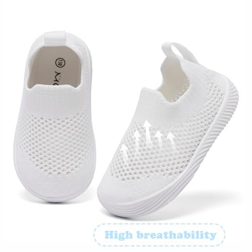 MORENDL Toddler Sandals Baby Walking Shoes Infant Slip On Water Shoes Boys Mesh Summer Sneakers Girls Tennis Shoes