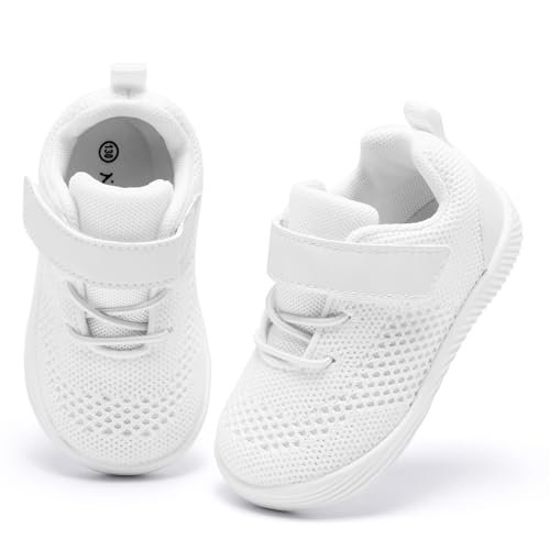 MORENDL Toddler Sneakers Baby Boys & Girls Barefoot Shoes Lightweight Breathable Walking Running Tennis Athletic Sport Shoes