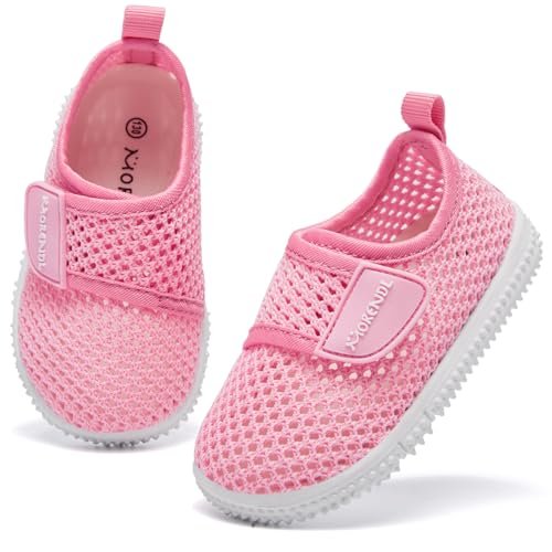 MORENDL Toddler Water Shoes Baby Breathable Mesh Non-Slip Sandals Quick Dry Lightweight Beach Barefoot Shoes