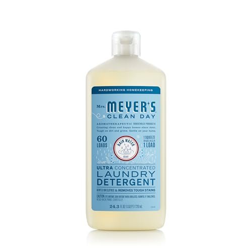 MRS. MEYER'S CLEAN DAY Ultra Concentrated Laundry Detergent, Rain Water Scent, 24.3 fl oz