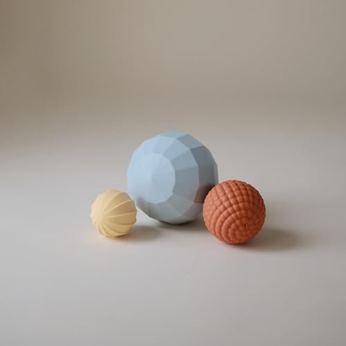 mushie Silicone Nesting Spheres Sensory Toy (Powder Blue)