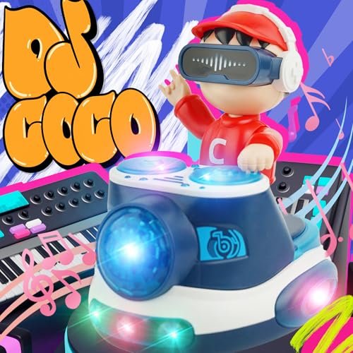 Musical Toys for Baby 6-18 months, Infant Tummy Time Toy for Toddler, Baby Crawling Toys Development Early Educational kids DJ boy Music Sensory Toy Christmas Birthday Gift for Boys and Girls