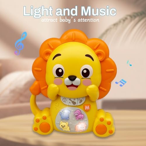 Musical Toys for Toddlers 1-3, Lion Piano Light Up Musical Toys, 6-12,12-18 Months Baby Toy, Toddler Early Education Birthday Boy Girl Gifts for 1 2 3 Years Old
