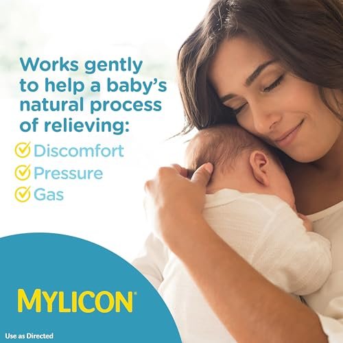 MYLICON Gas Relief Drops for Infants and Babies, Dye Free Formula, 1 Fluid Ounce (Updated Syringe)