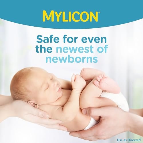 MYLICON Gas Relief Drops for Infants and Babies, Dye Free Formula, 1 Fluid Ounce (Updated Syringe)