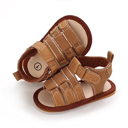 myppgg Baby Boys Girls Summer Sandals Non-Slip Soft Sole Infant Slippers Cotton Crib Shoes for Toddler First Walkers