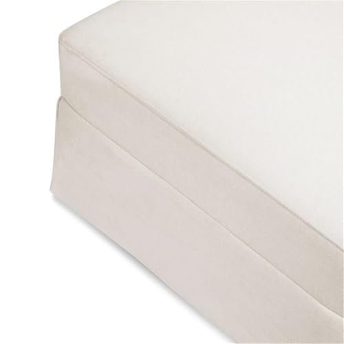 Namesake Gliding Ottoman in Performance Cream Eco-Weave, Water Repellent & Stain Resistant, Greenguard Gold & CertiPUR-US Certified