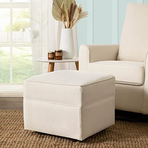 Namesake Willa/Alden Gliding Ottoman in Performace Cream Eco-Weave, Water Repellent & Stain Resistant, Greenguard Gold & CertiPUR-US Certified