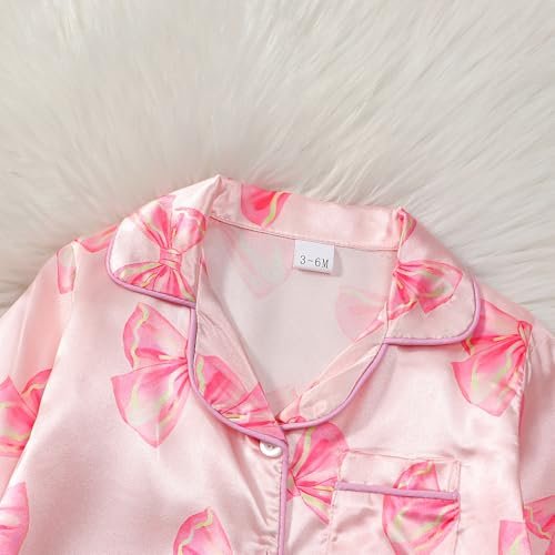 Newborn Baby Girl Pajamas Long Sleeve Romper One Piece Jumpsuit Button Down Nightgown Infant Silk Pjs Baby Sleepwear