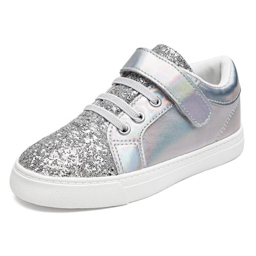 Nihaoya Baby First Walking Shoes Toddler Slip on Shoes Girls Princess Casual Sneakers Glitter Boy Running Tennis Footwear