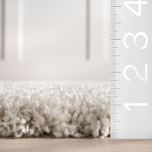nuLOOM Gloria Abstract 4x6 Shag Area Rug for Living Room Bedroom Dining Room Nursery Kitchen, Beige